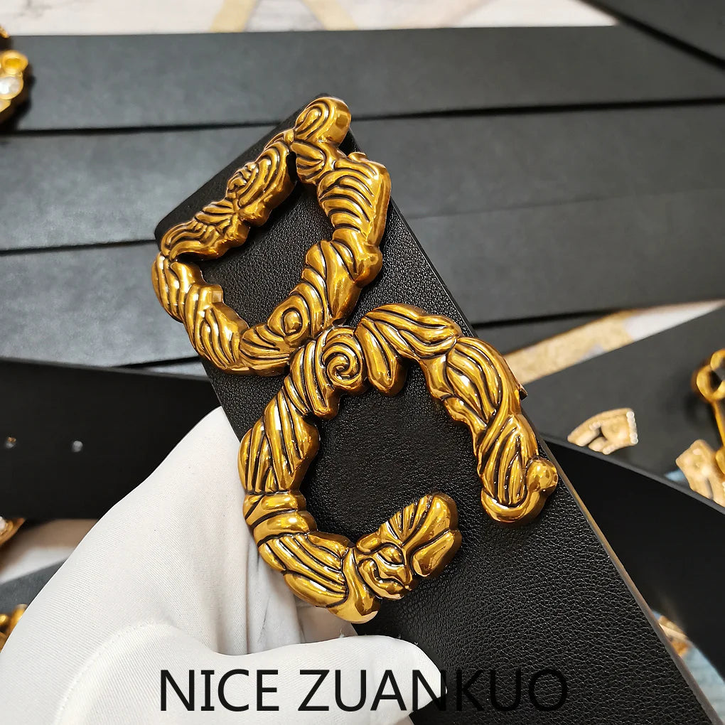 Women's Wide Split Leather Belt For Jeans And Skirts Slimming Fashion Accessory