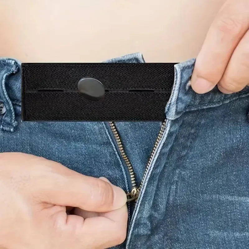 Pant Extender Belt Set With Button Hooks For Maternity Jeans