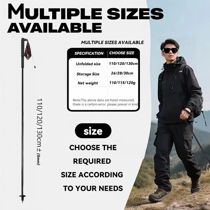 Okhealing Carbon Fiber Antishock Trekking Poles For Outdoor Hiking