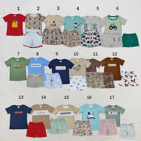 Toddler Boy Summer Set With Printed Tee And Shorts
