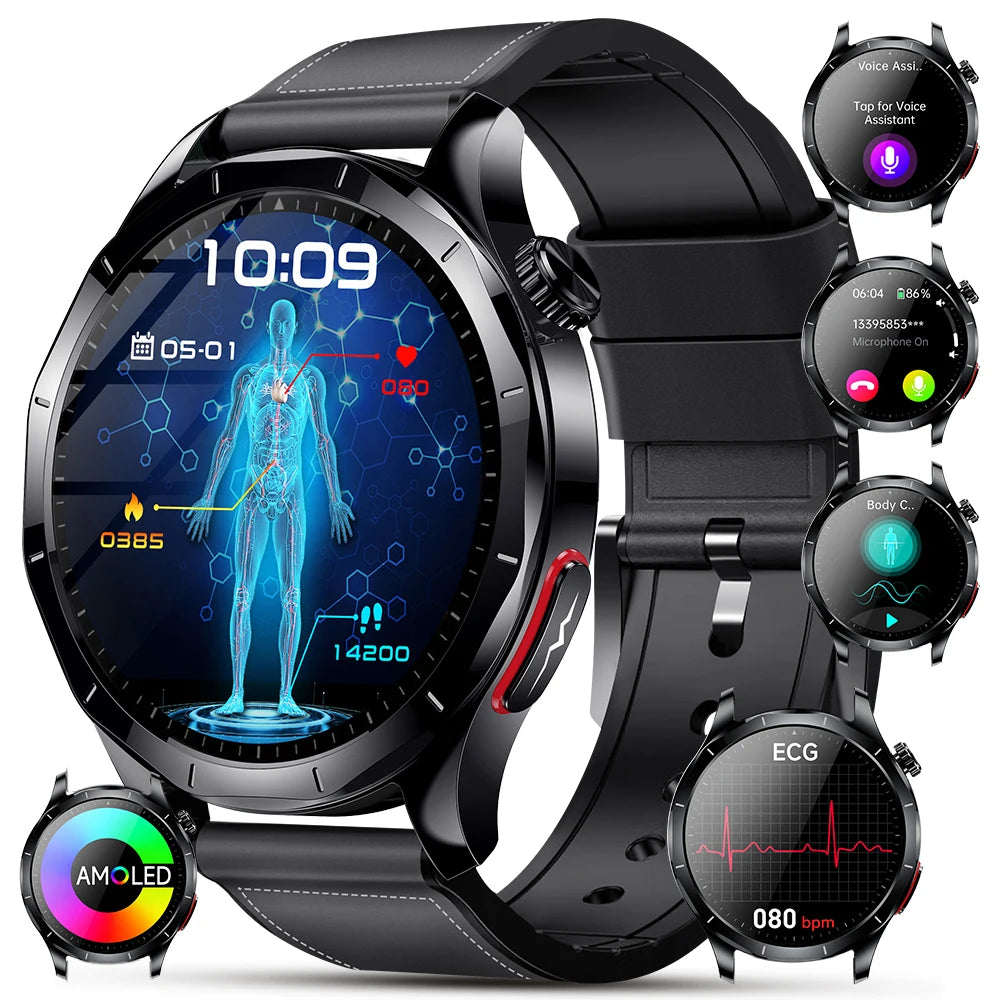 Marsyu ECG PPG Health Smart Watch Featuring Heart Rate Tracking