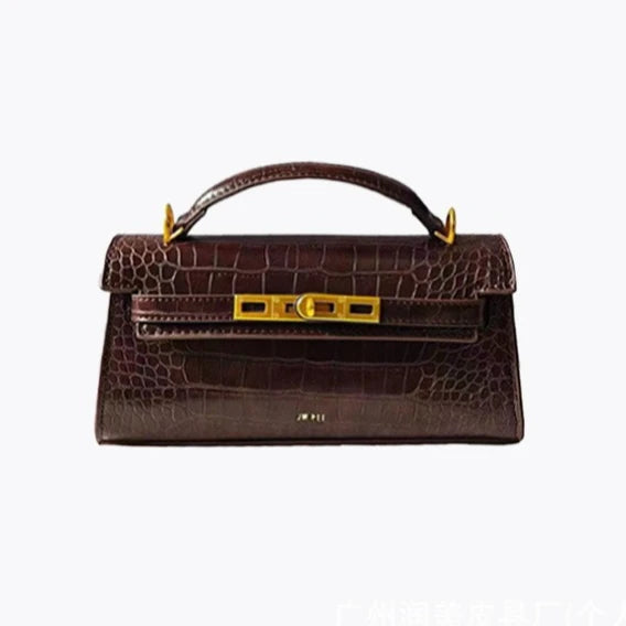 JW PEI Noor Mini Crocodile Embossed Top Handle Satchel Purse