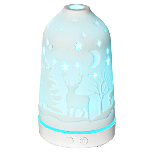 Ultrasonic Aromatherapy Diffuser With Ceramic Cover And Auto Off