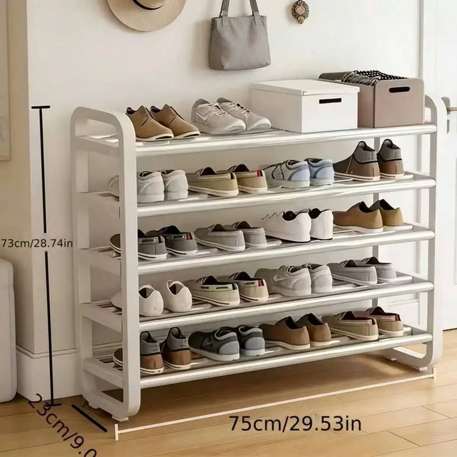 Space Saving 5 Tier Shoe Rack Standing Organizer For Entryway
