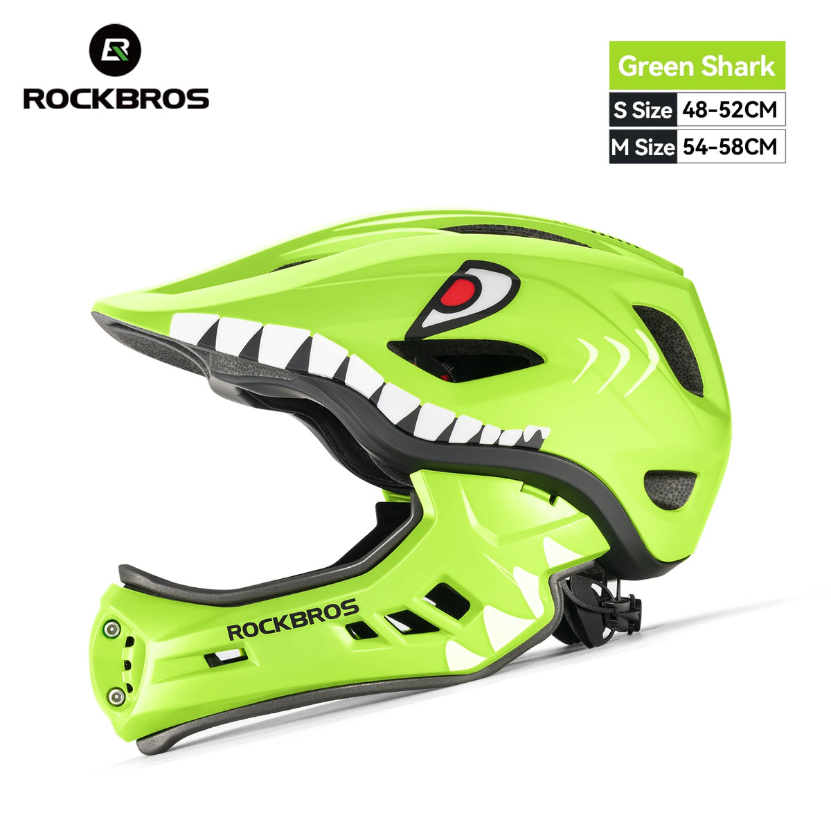 ROCKBROS Kids Detachable Full Face Cycling Helmet Safety Protection