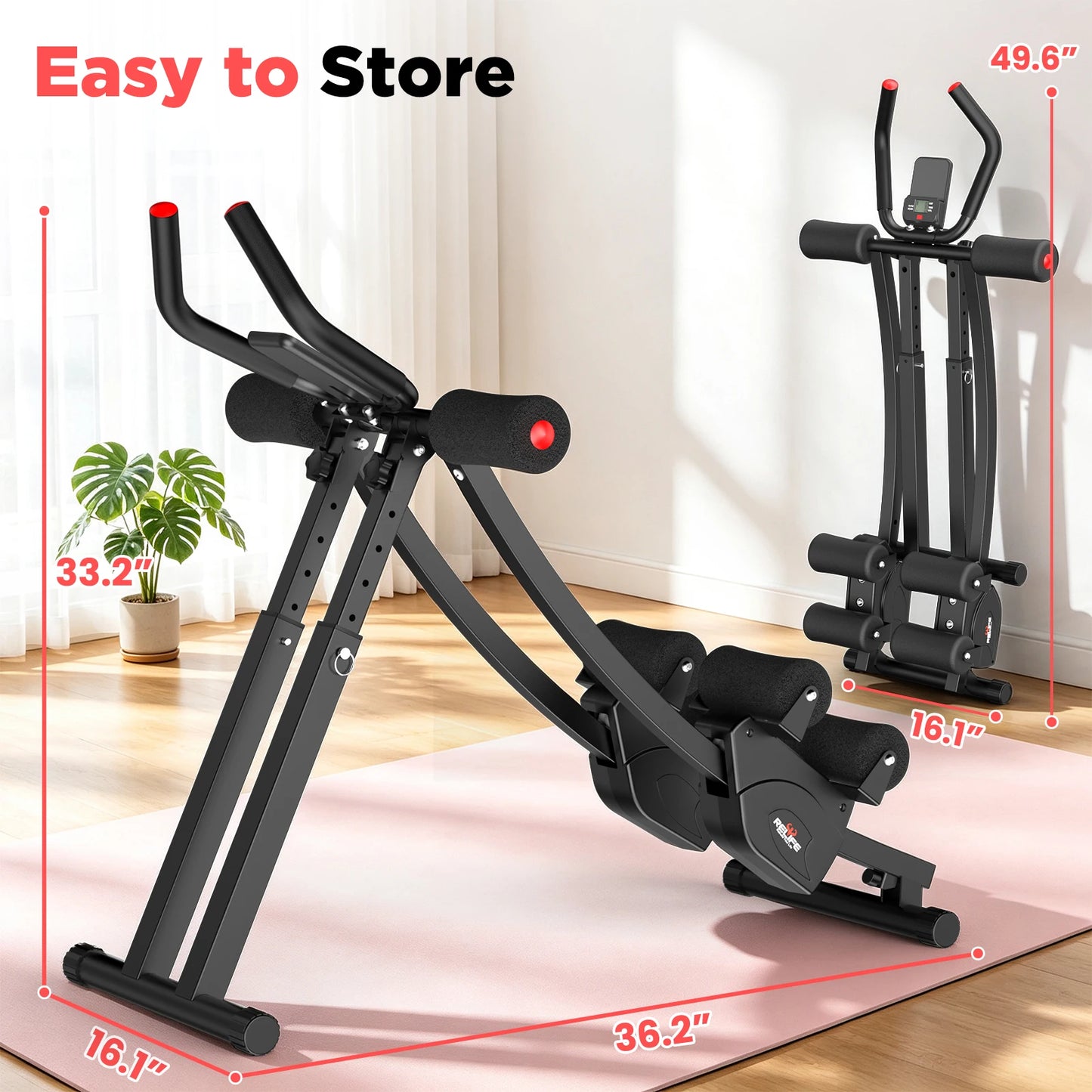 Relife Sports Dual Track Ab Machine for Home Fitness