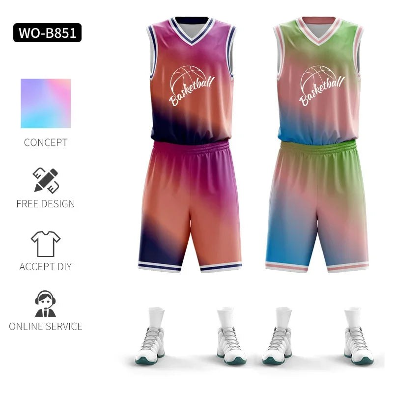 Jianfei Personalized Reversible Basketball Jersey Training Uniform