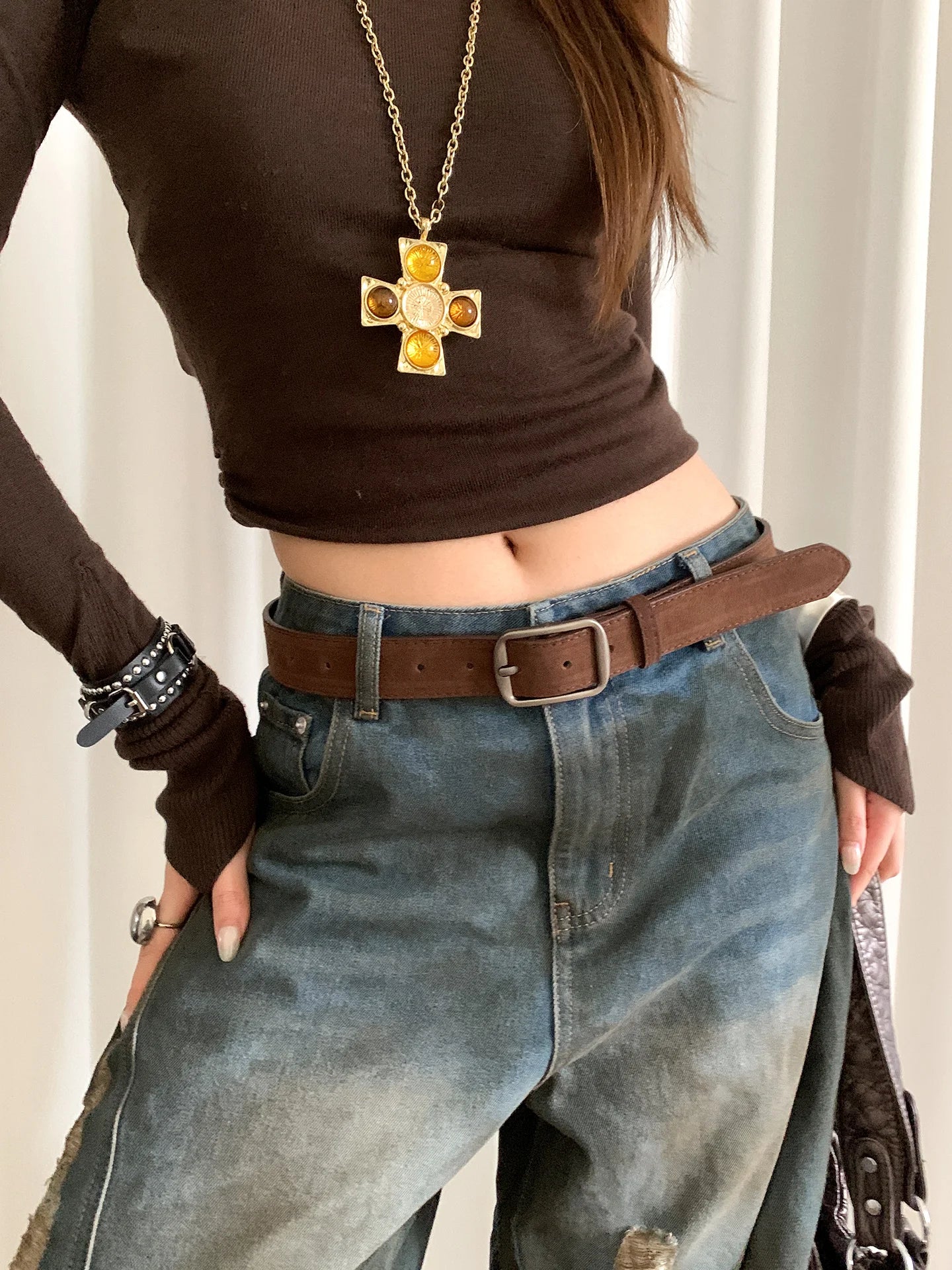 Retro Velvet Belt For Women With Elegant High End Feel