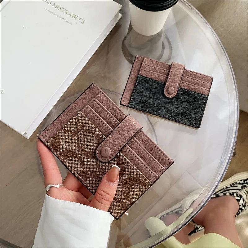 Saint Bos Ultra Thin Monogram Card Holder Wallet Compact