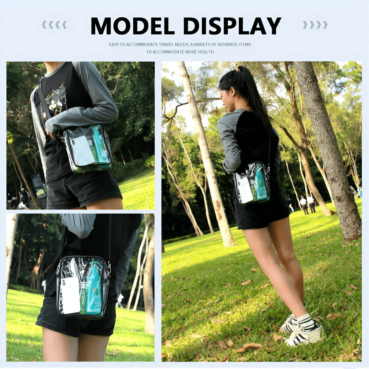 Transparent Pvc Crossbody Purse For Stadium Concerts And Travel
