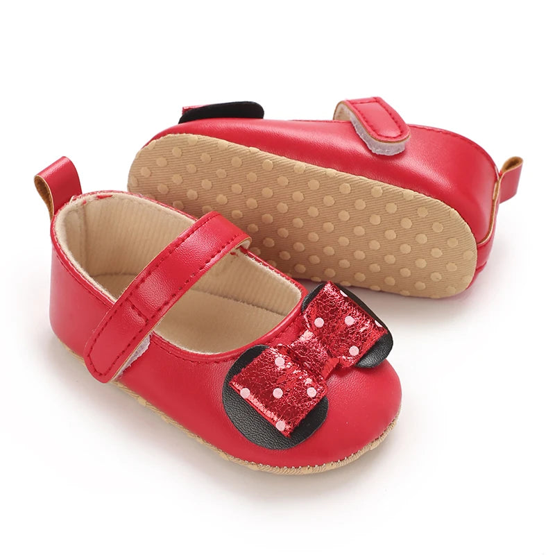 Samita Baby Shoes Soft Sole Anti Slip Bowknot First Walker