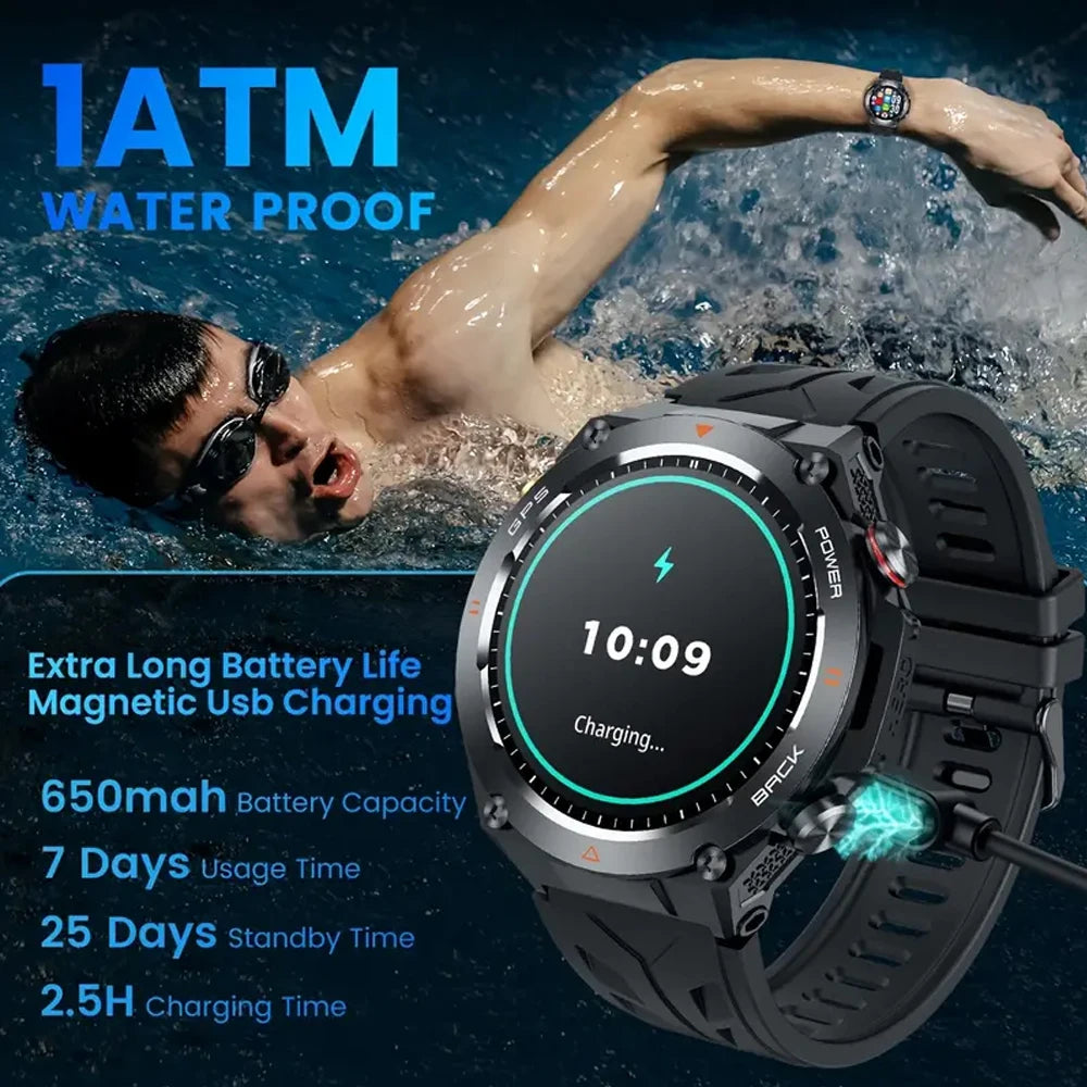 SENBONO GPS Smart Watch 1.45 Inch Display Bluetooth Phone Call