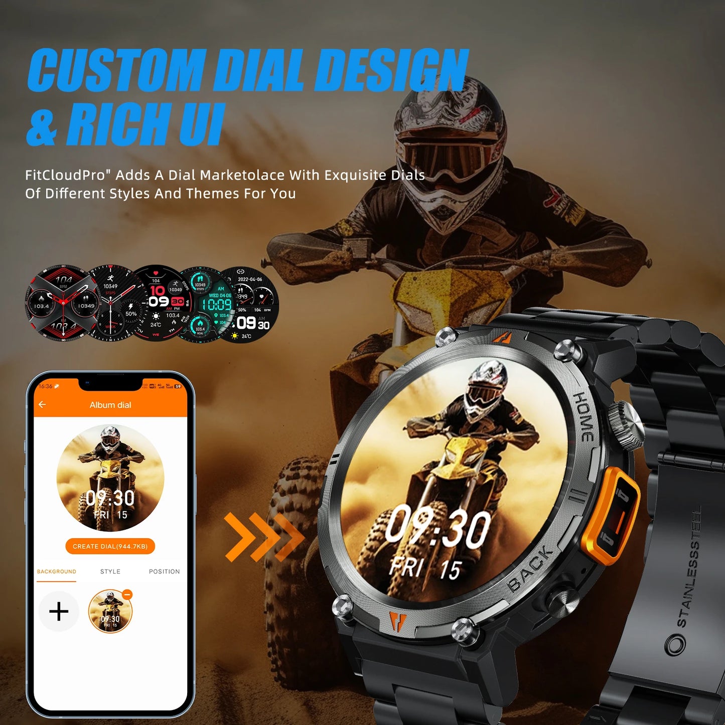 LaNikar KE3 Bluetooth Call Smart Watch For Men With Screen