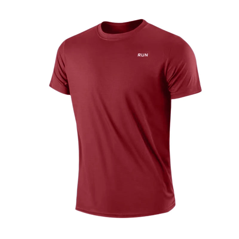 Men's Quick Dry Short Sleeve Gym T Shirt Moisture Wicking