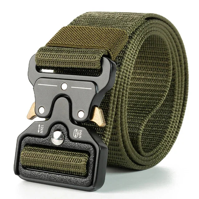 Canvas Tactical Belt Unisex Military Style for Outdoor Use