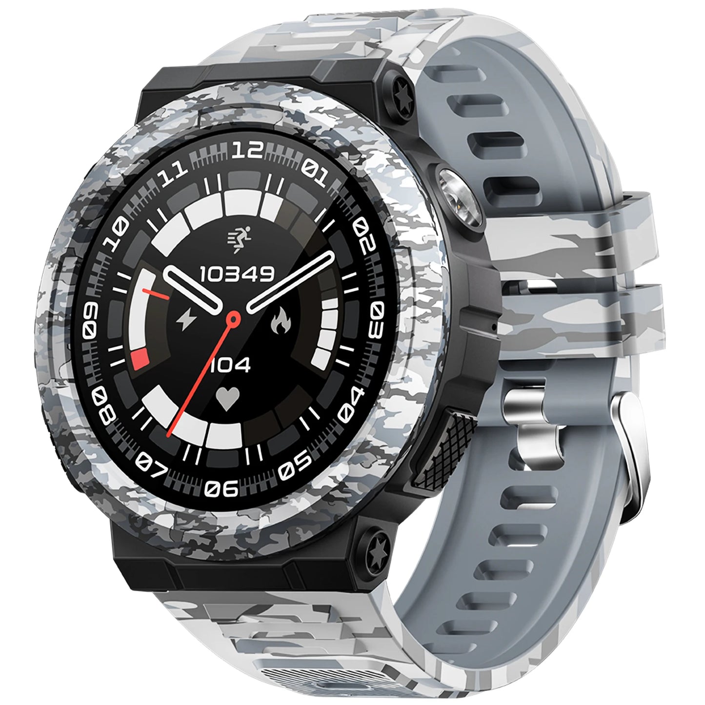 EIGIIS Smart Watch For Men With LED Flashlight Health Monitor