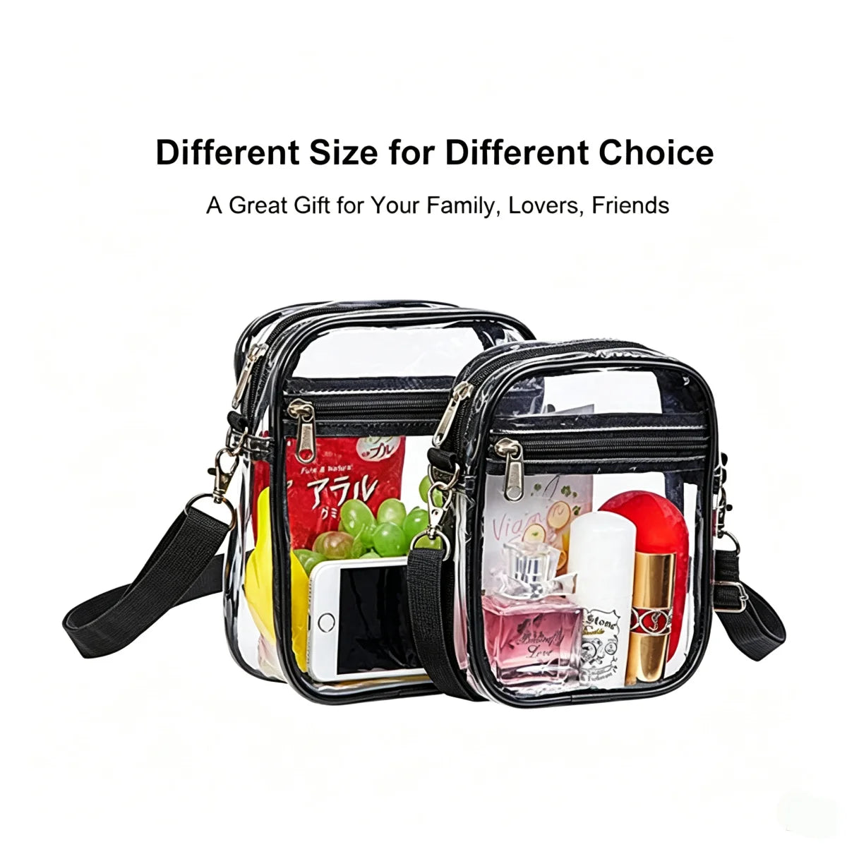 Transparent Pvc Crossbody Purse For Stadium Concerts And Travel