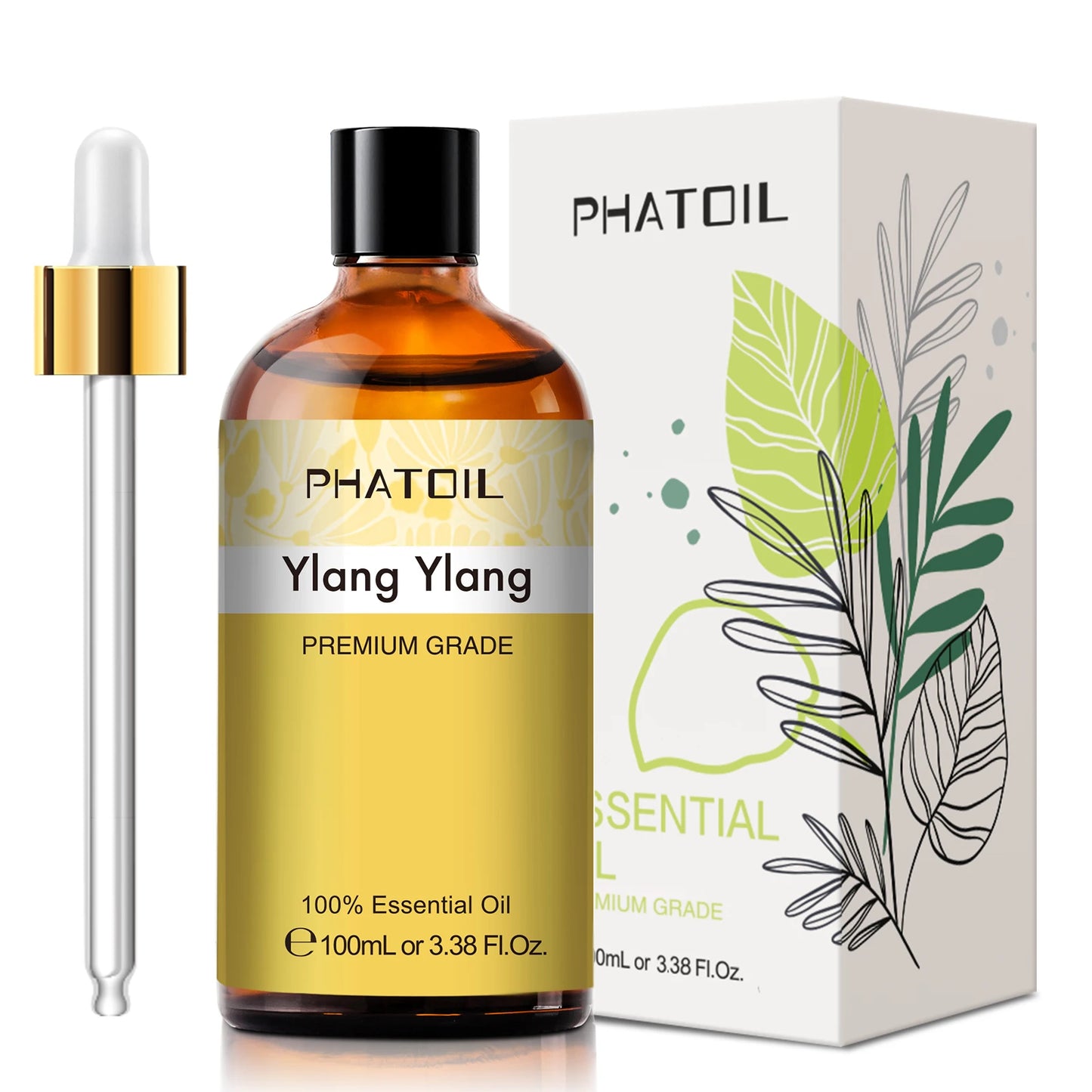 PHATOIL Pure Natural Essential Oils Set Rose Orange Lemon Lavender