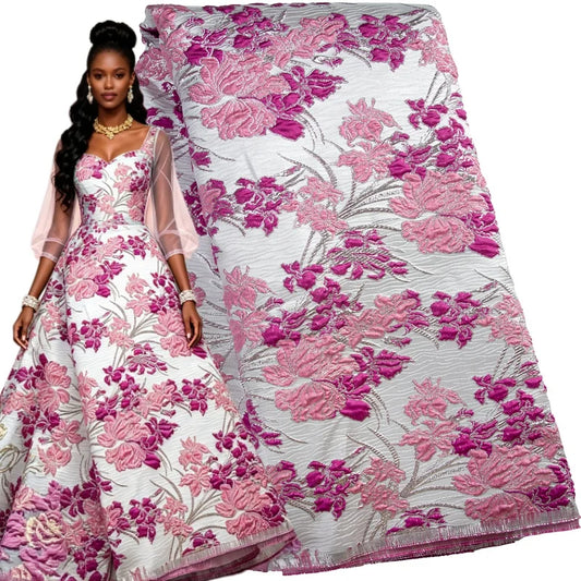 JiaDong African Luxury Brocade Lace Fabric For Wedding Dresses
