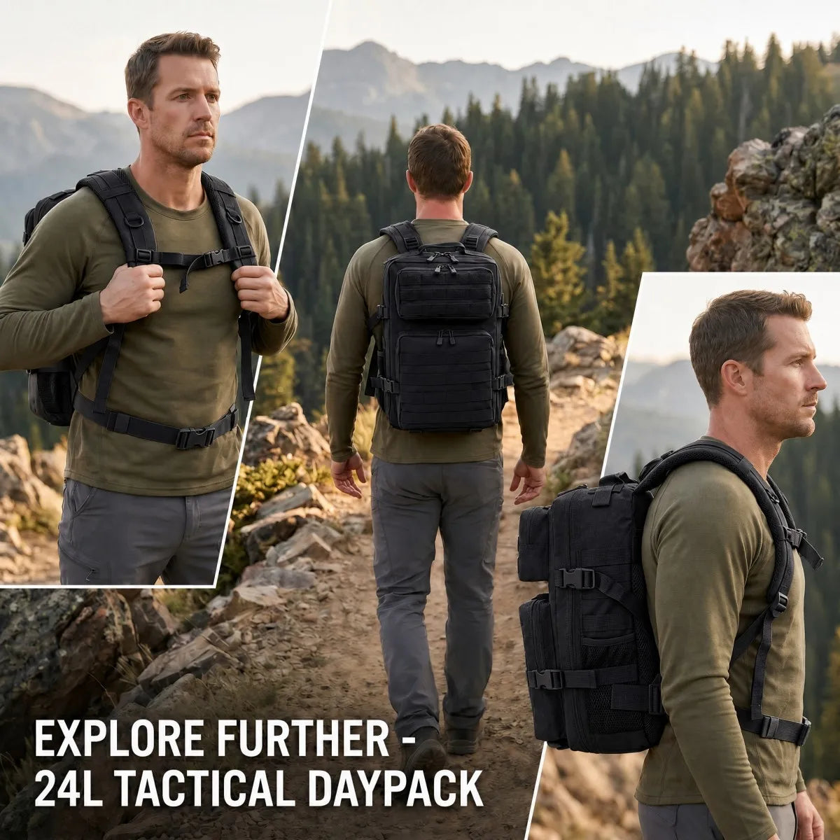 ReFire Gear Waterproof Tactical Backpack Molle Military Daypack