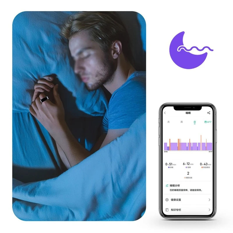 Smart Ring Health Tracker With Heart Rate And Blood Pressure