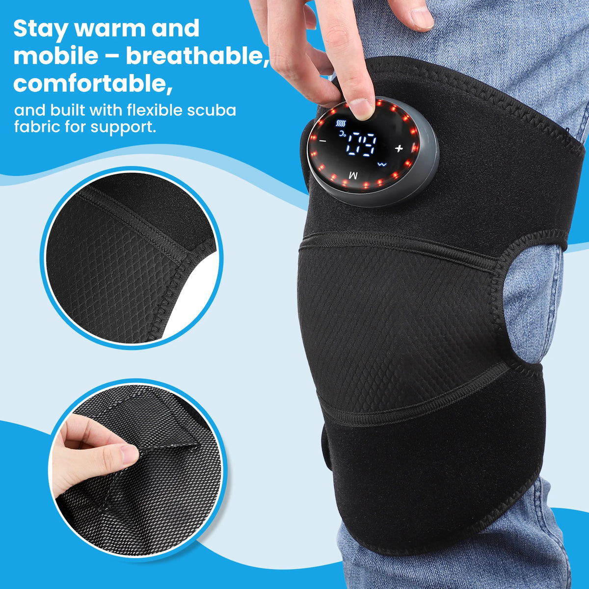 Hailicare Electric Knee Massager With Heat And Vibration Therapy