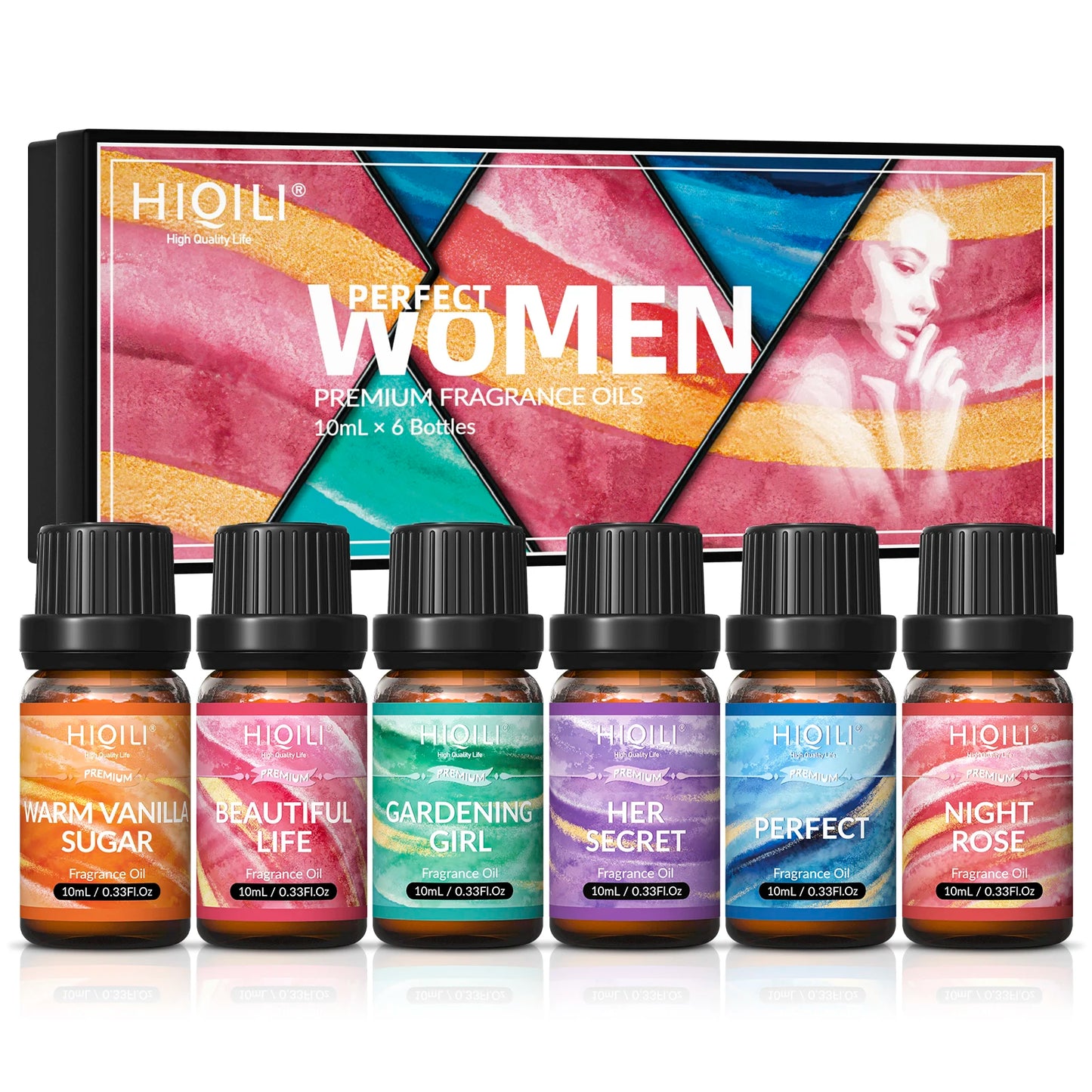 HIQILI Fragrance Oil Set 6x10mL Pure Essential Oils