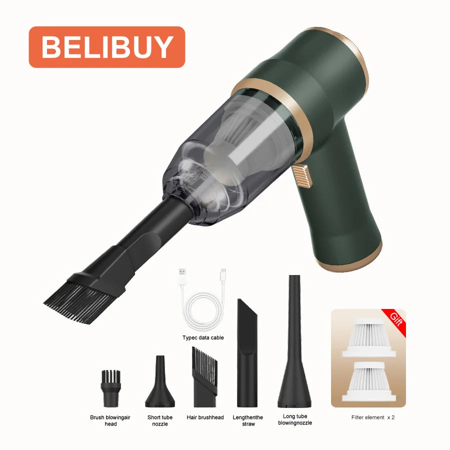 Cordless Portable Car Vacuum Cleaner With HEPA Filtration