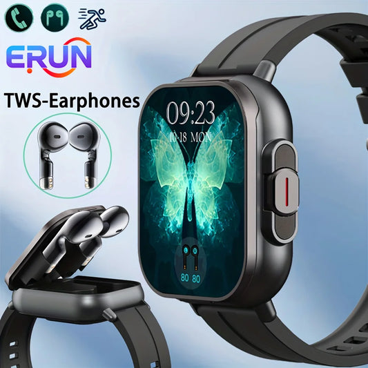 ERUN Smartwatch With Wireless Earbuds And Fitness Tracking