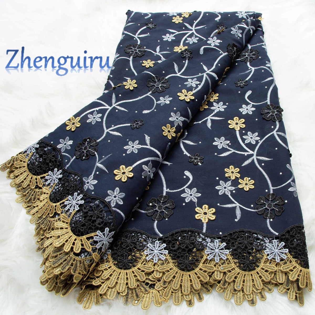 Premium African Swiss Voile Embroidery Lace Fabric For Wedding Dresses