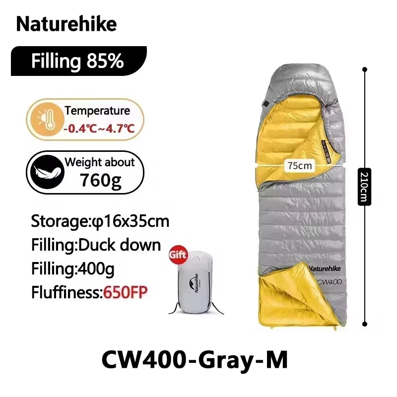 Naturehike Ultralight 650FP Duck Down Sleeping Bag For Outdoor Travel