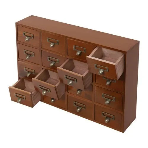 Bymaocar Pine Wood Tabletop Storage Cabinet for Home Office Craft