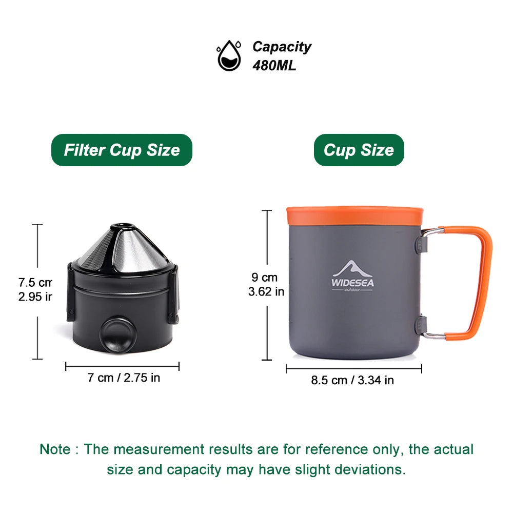 Widesea Outdoor Camping Cookware Set With Pots Kettle And Cups