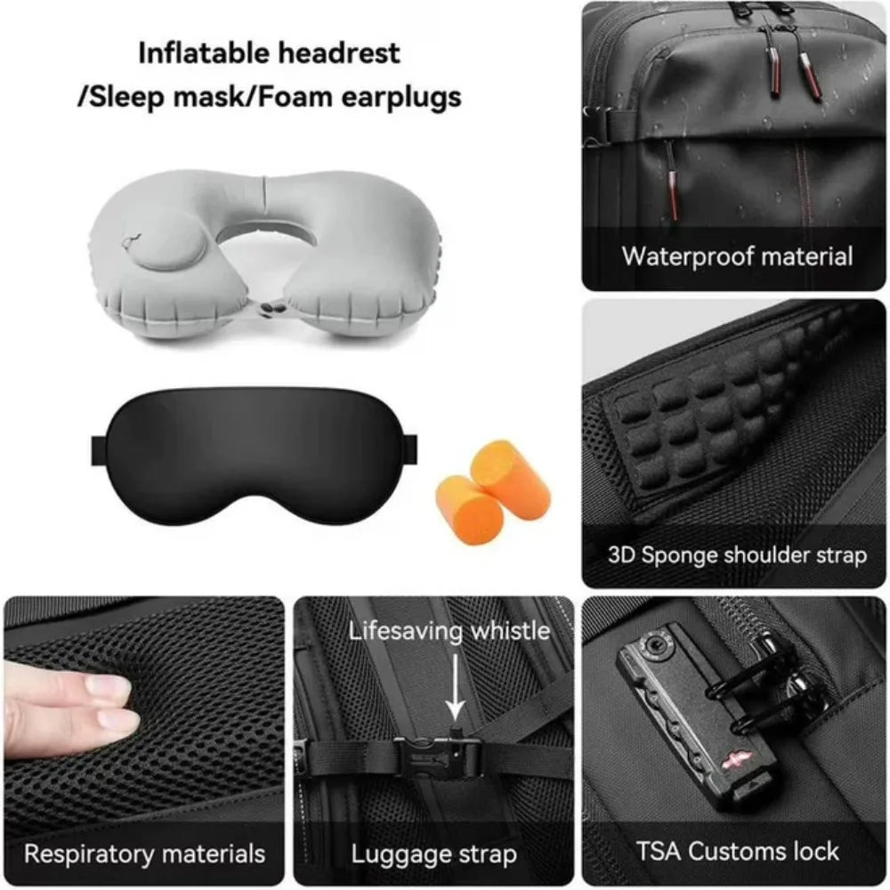 Kabaqoo Expandable Vacuum Compression Travel Backpack With Pump