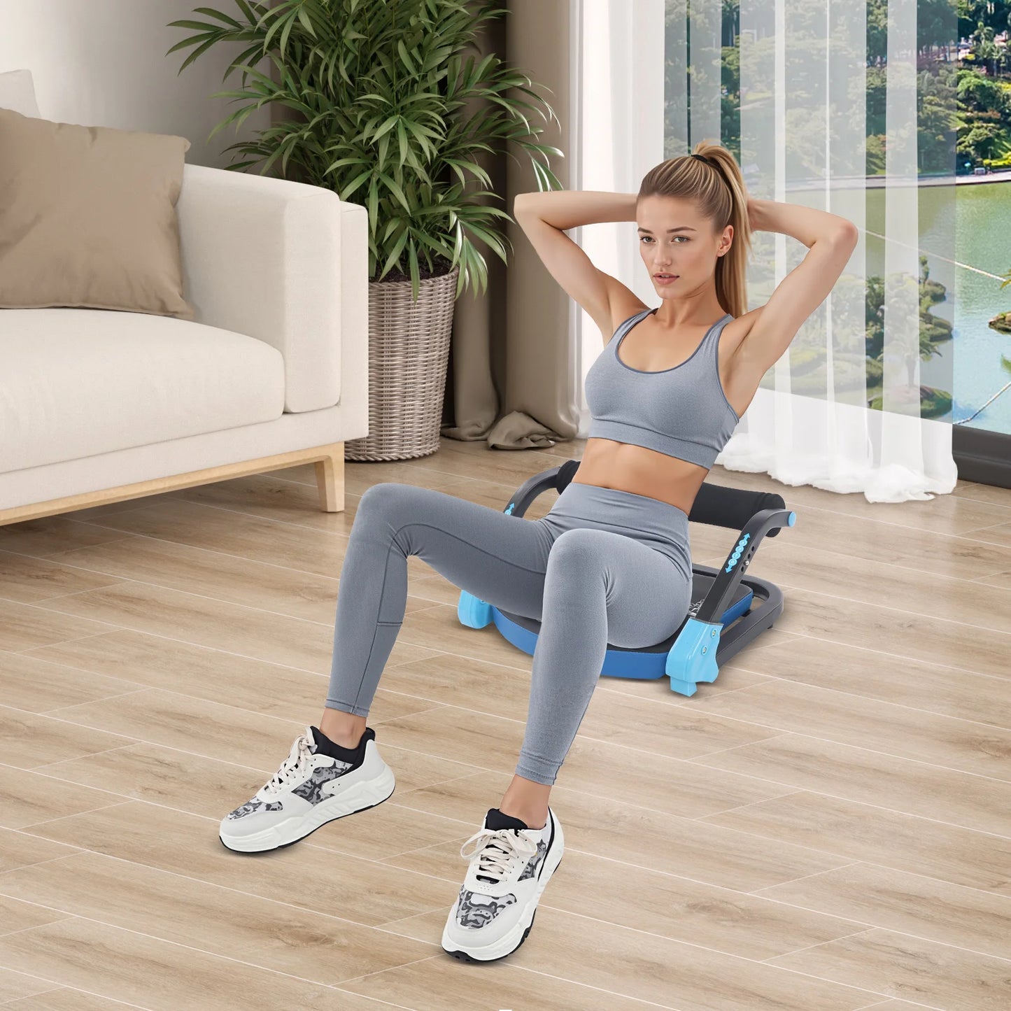 Abdominal Trainer Ab Exerciser Foldable Home Gym Equipment