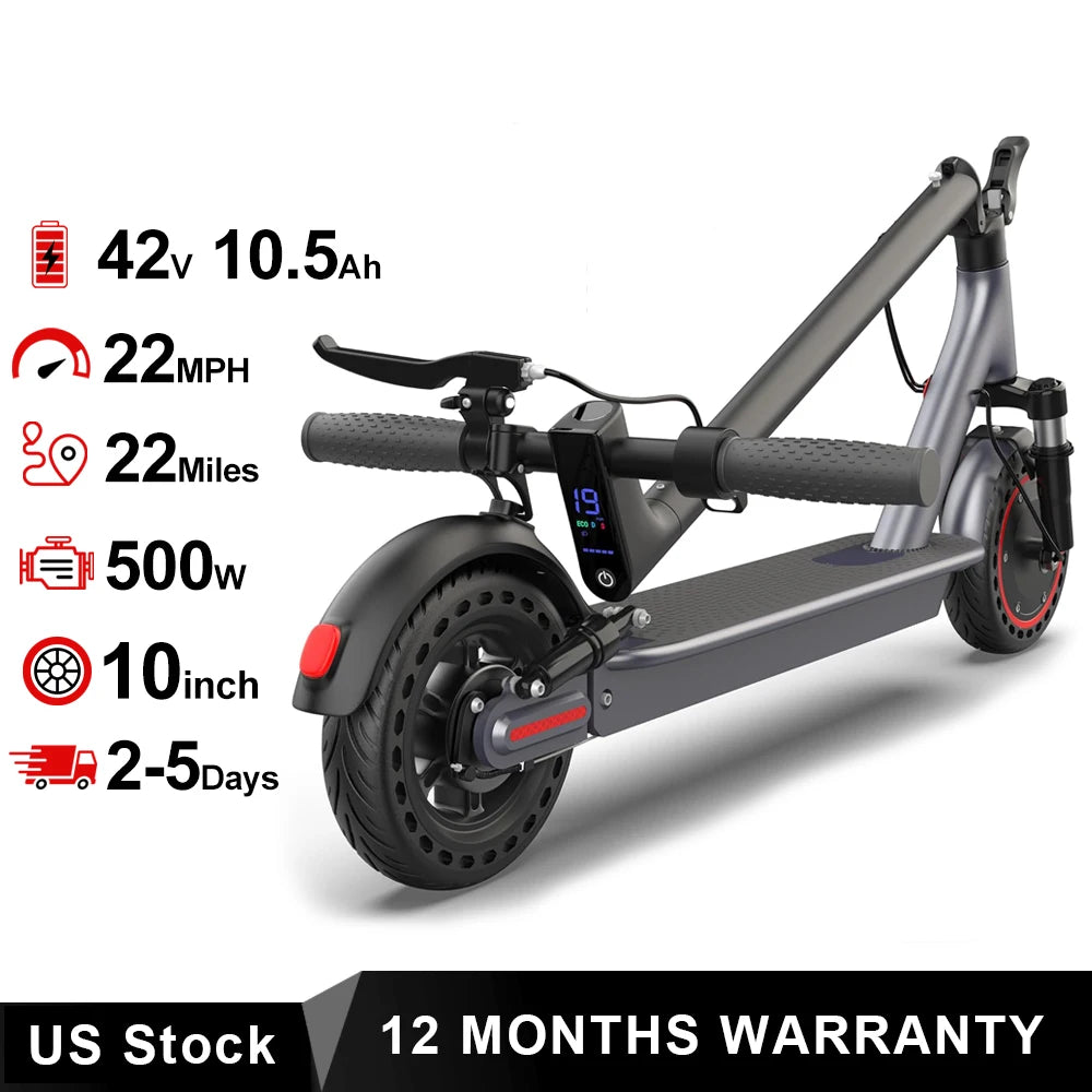 AOVOPRO Electric Scooter With 500W Motor App Control Folding Design