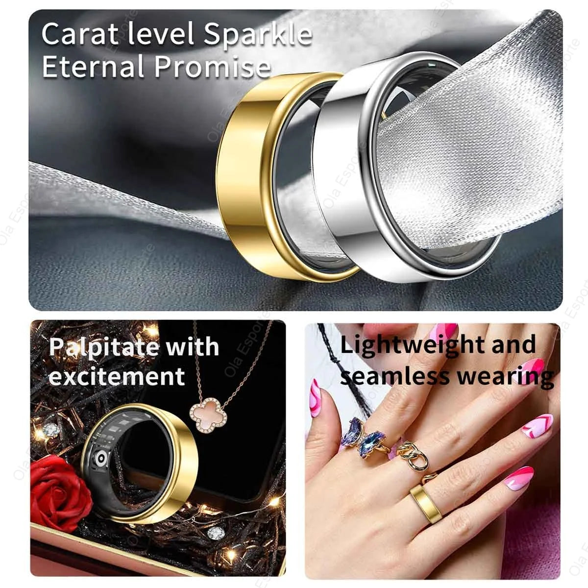 Ola Esporte Smart Ring Heart Rate Blood Oxygen Sleep Monitor