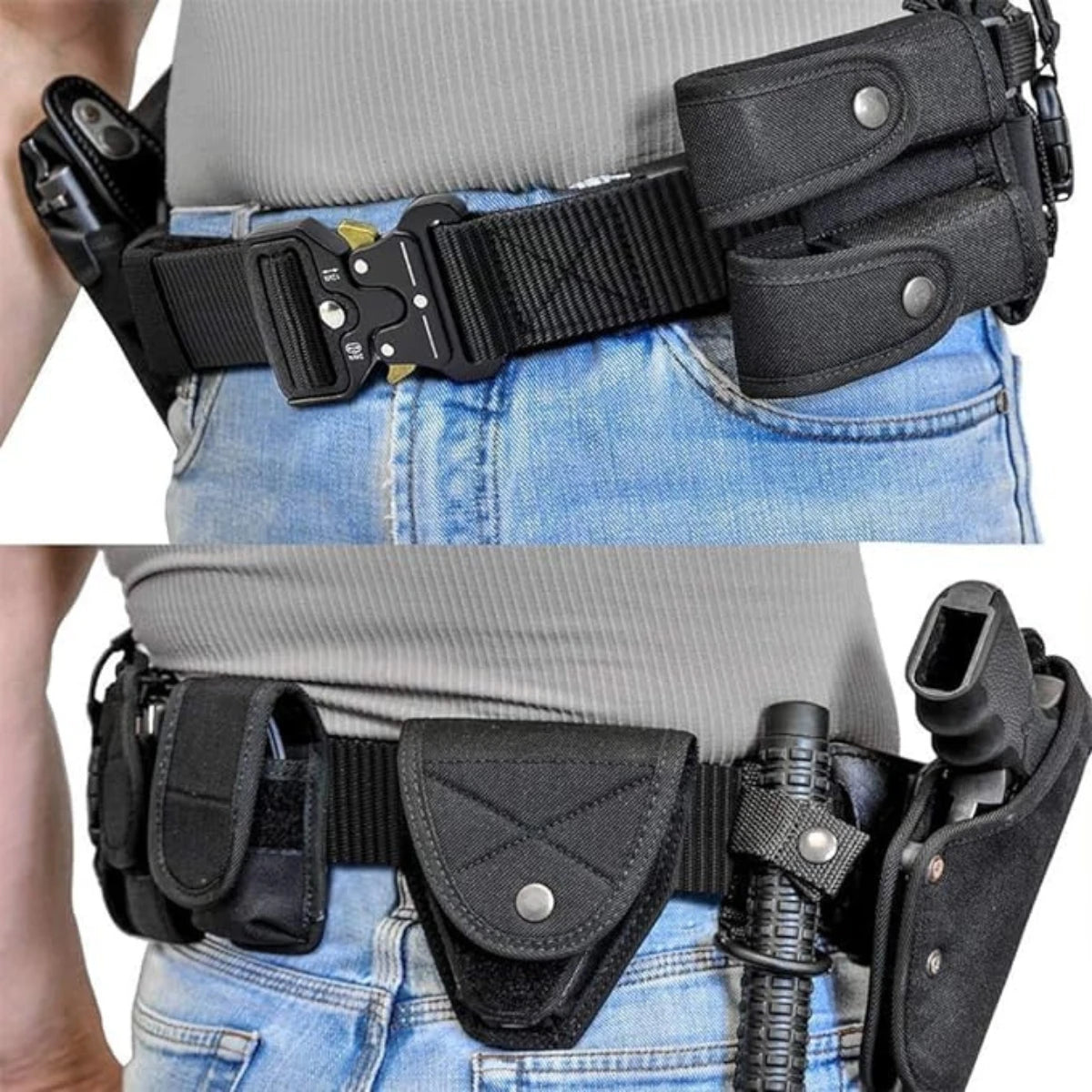 Canvas Tactical Belt Unisex Military Style for Outdoor Use