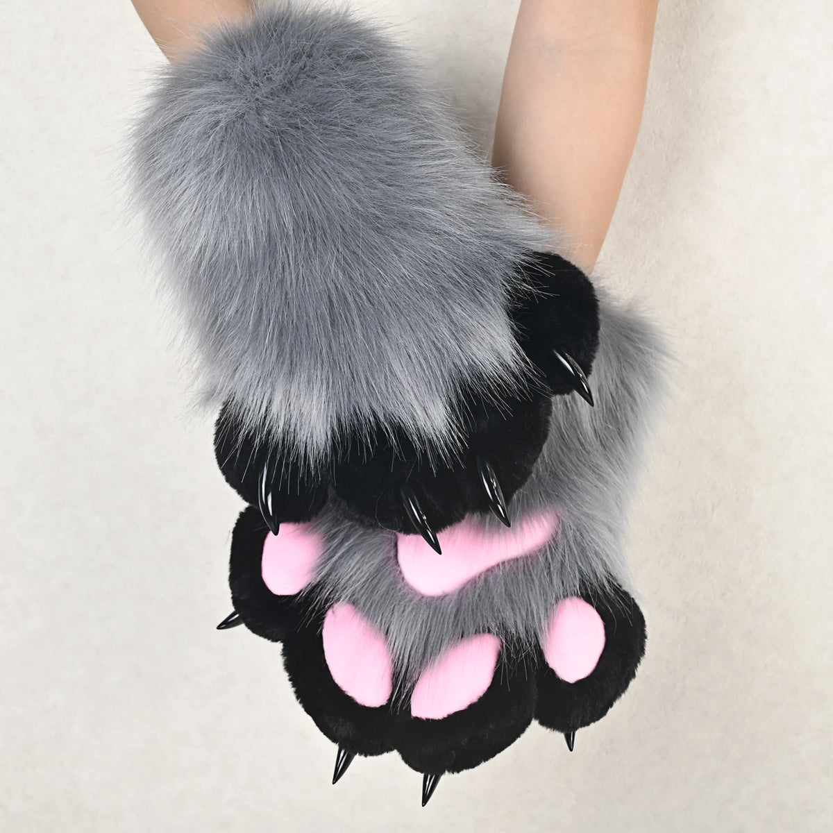 Faux Fur Animal Claw Gloves For Cosplay Costume Party