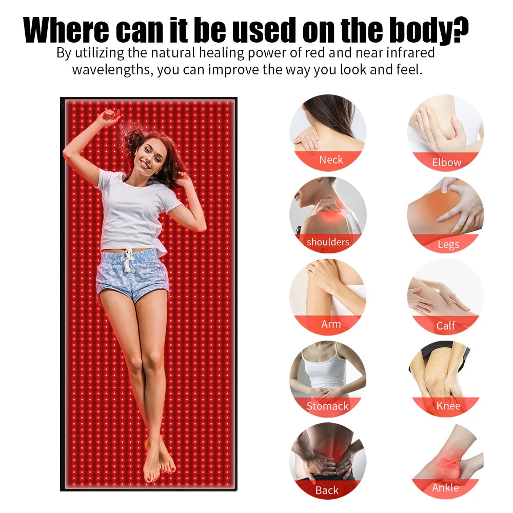 Full Body Red Light Therapy Mat Infrared LED Blanket