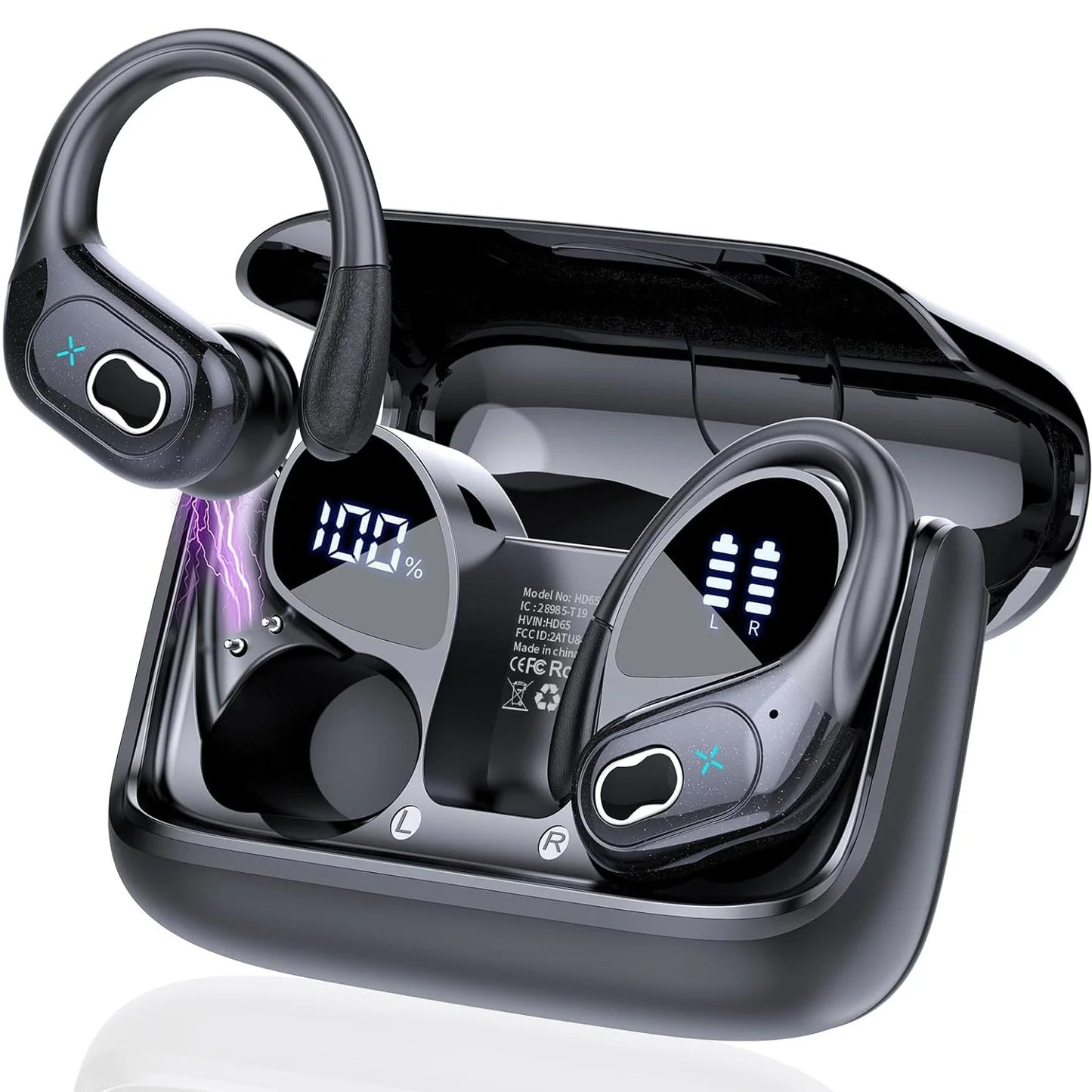 GDLYL HD65 TWS Bluetooth 5.4 Earphones With LED Display