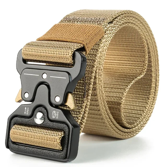 Canvas Tactical Belt Unisex Military Style for Outdoor Use
