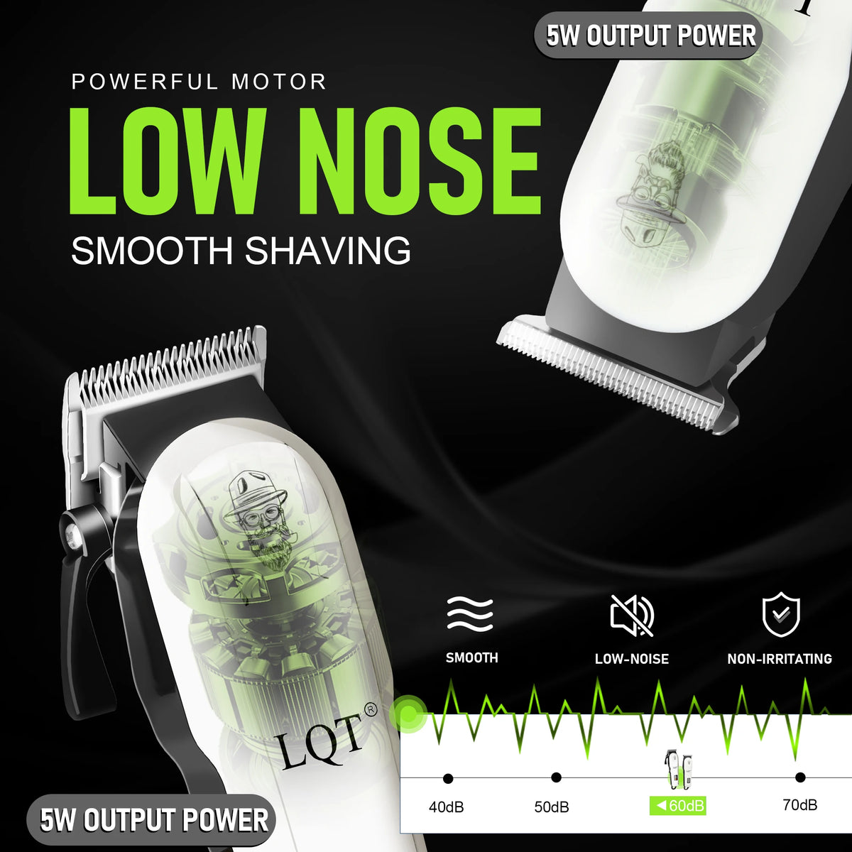 LQT Professional Cordless Hair Clipper And Beard Trimmer Kit