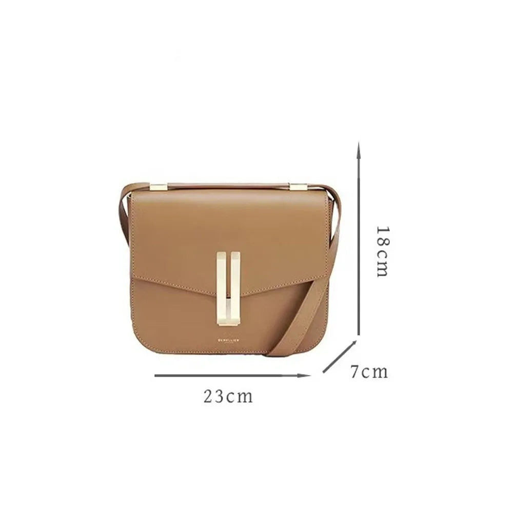 Vancouver Style Leather Crossbody Bag For Women Minimalist Flap Purse
