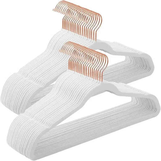 COBASPORT Velvet Hangers 50 Pack Heavy Duty Non Slip With 360 Degree Hook