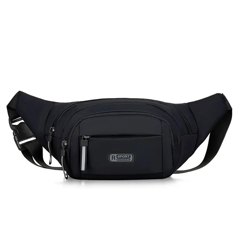 Mens Nylon Anti Theft Waist Bag Large Capacity Chest Bag