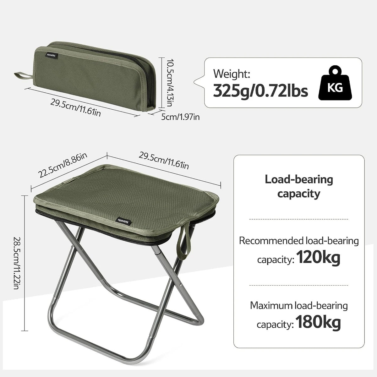 Naturehike Folding Stool Portable Lightweight Outdoor Travel Seat