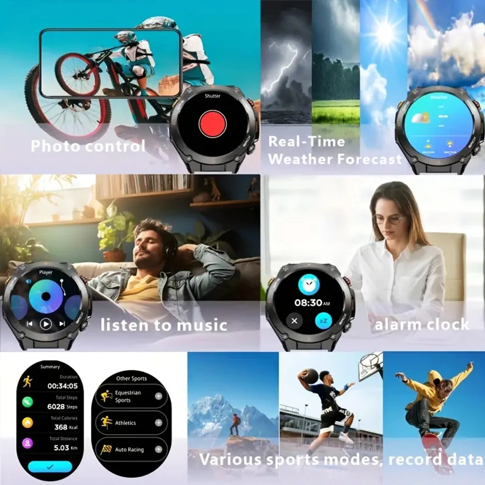 SENBONO GPS Smart Watch 1.45 Inch Display Bluetooth Phone Call