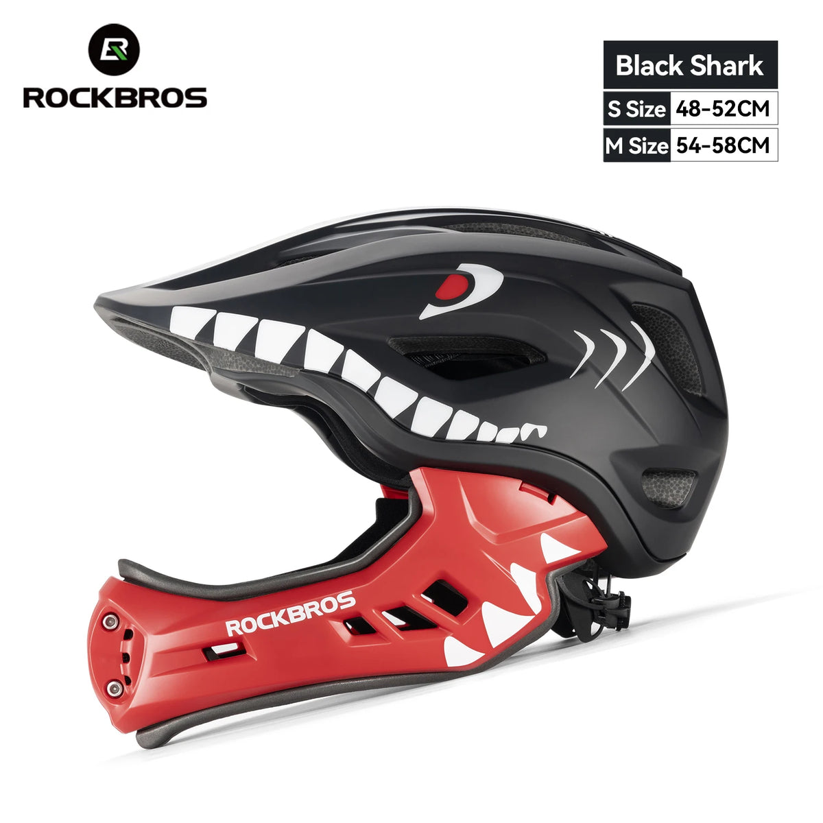 ROCKBROS Kids Detachable Full Face Cycling Helmet Safety Protection