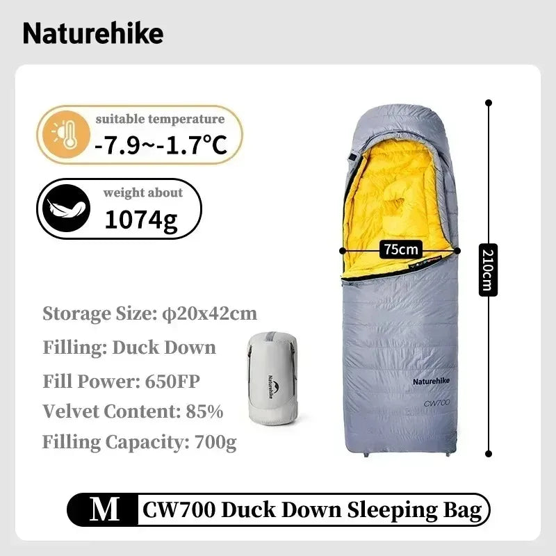 Naturehike Ultralight 650FP Duck Down Sleeping Bag For Outdoor Travel